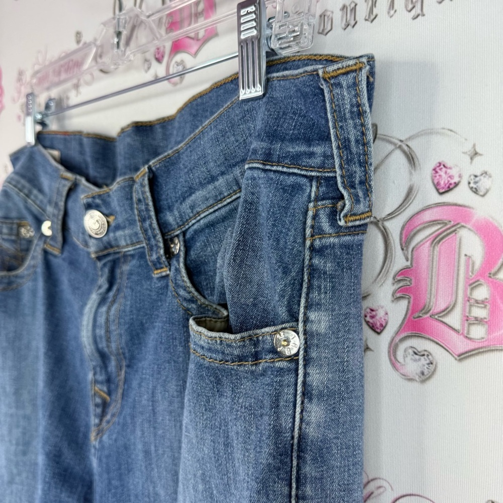 True Religion jeans pants Ricky relaxed straight Blue bottoms Jeans logos - Picture 5 of 16